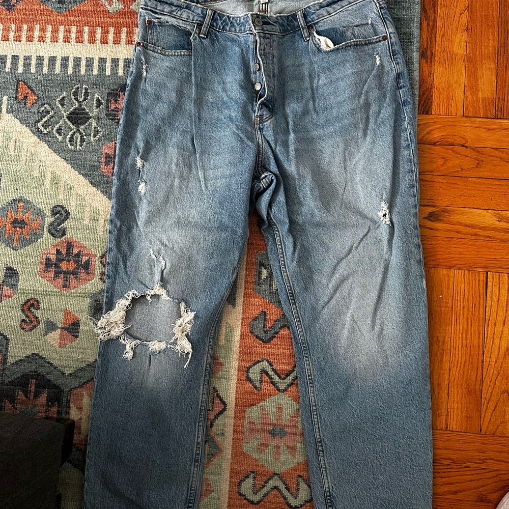 Madewell slim wide leg crop jeans size 32